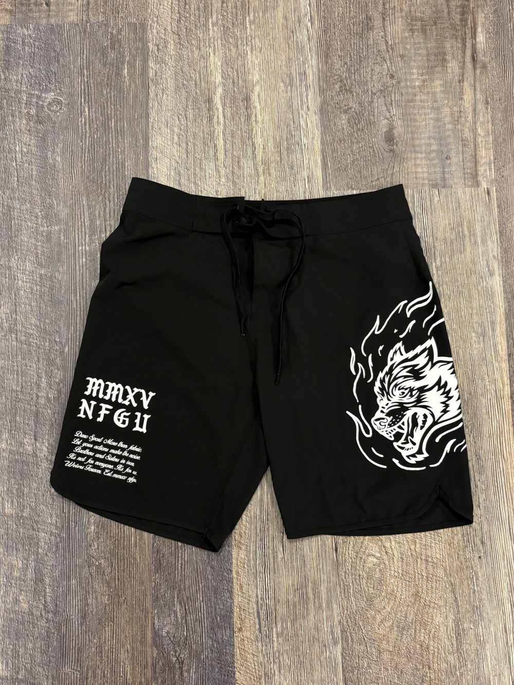 Darc Sport Until Valhalla Stage Shorts Black Size 30 Mens Board Shorts Wolves